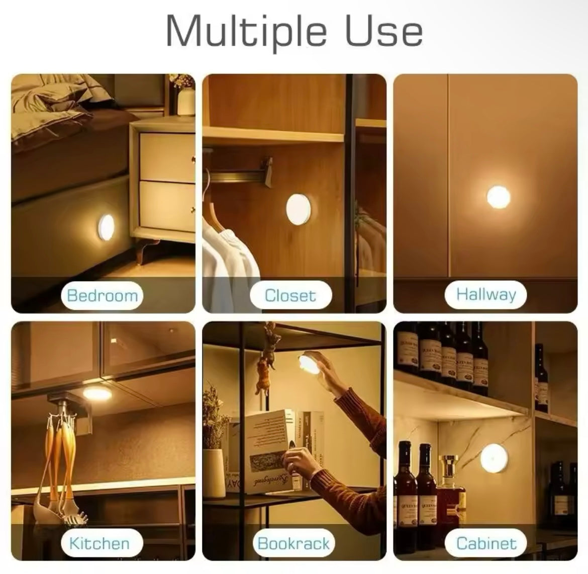 “LED pametna automatska noćna svetla sa senzorom pokreta”💡🔦🕯️🏷️1+1 gratis
