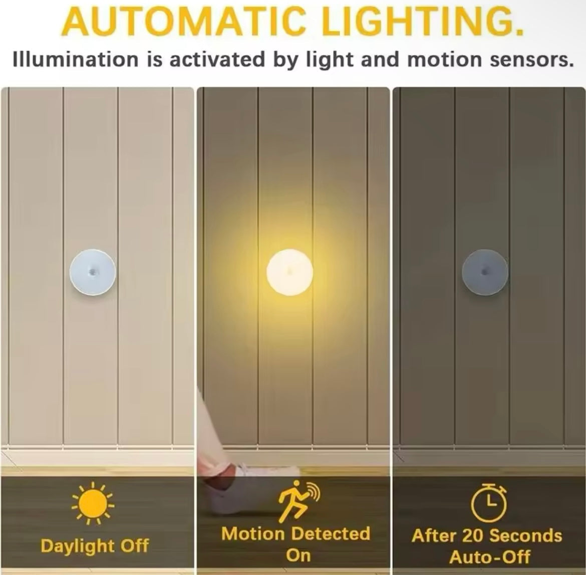 “LED pametna automatska noćna svetla sa senzorom pokreta”💡🔦🕯️🏷️1+1 gratis